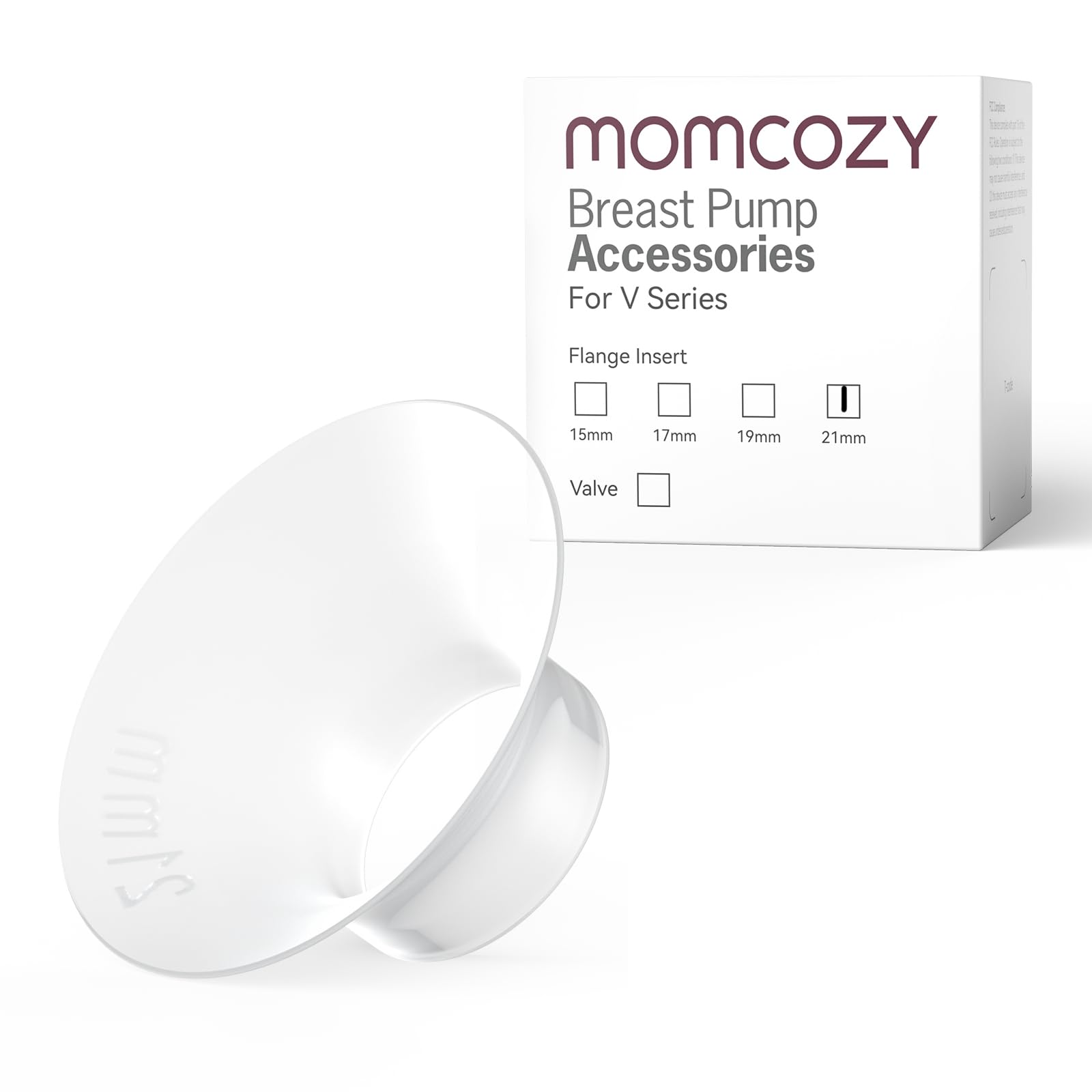 Momcozy Flange Insert 21mm Only for Momcozy V1 Pro/V2 Breast Pump. Original V1 Pro/V2 Breast Pump Replacement Accessories, 1PC (21mm)