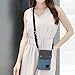 Women's Small Canvas Crossbody Purse 6 inch Cell Phone Bag With Shoulder and Wrist Strap(Light Green)