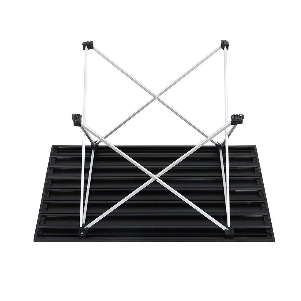 Homefami Camping Chair Foldable Director Chair Lightweight Aluminum Frame Makeup Artist Chair With Armrest Side Table Black Directors Chairs