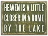 Primitives by Kathy Box Sign, 4 by 3-Inch, By The Lake