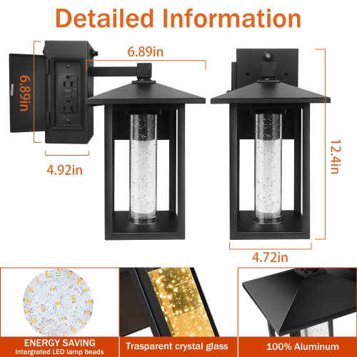 Dusk To Dawn Sensor Outdoor Wall Lights Up Down Porch Lights Modern