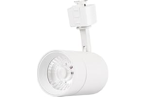 FLSNT LED Cylinder Track Lighting Heads for 2-Wire-1 Compatible Juno Track, 12W (75W Equiv.) Dimmable 24° Spotlight LED Track Light Head, CRI90, 800LM, 3000K Soft White, White