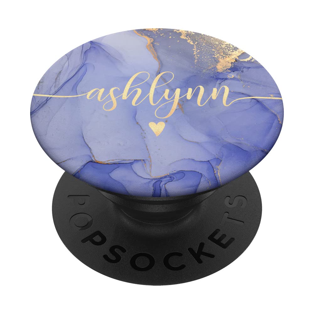 Ashlynn Letter A Initial Cute Purple Personalized PopSockets Swappable PopGrip
