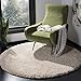 SAFAVIEH California Premium Shag Collection 4' Round Beige SG151 Non-Shedding Living Room Bedroom Dining Room Entryway Plush 2-inch Thick Area Rug
