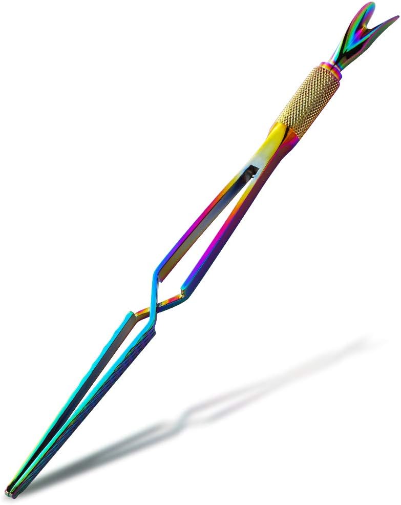 3 Way Magic Multi-Functional Manicure Pedicure C-curve Pinching Tool Cuticle Pusher Nail Art Pincher for Acrylic UV Gel Nails, NAT176 (Colorful)