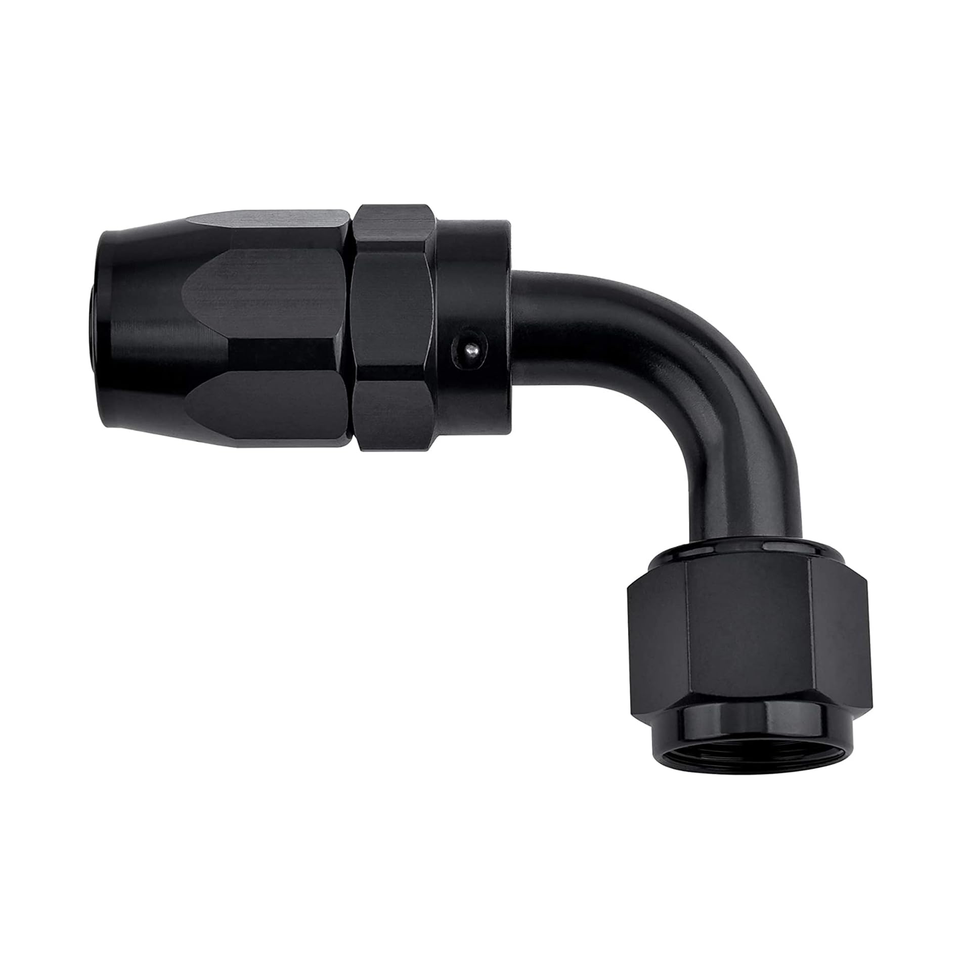 EVIL ENERGY 20AN Hose End Fitting 90 Degree Swivel for CPE Braided Fuel Hose Black Image