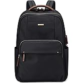 GOLF SUPAGS Laptop Backpack for Women Computer Bag Casual Daypack Fits 15.6 Inch Notebook Work Travel Backpacks (Black)