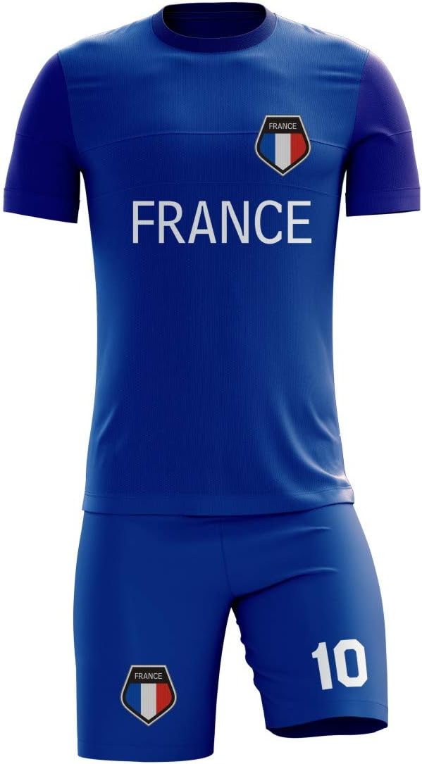 HRM France Football Jersey Kit Set (Size 30 to 42) Amazon.in Sports