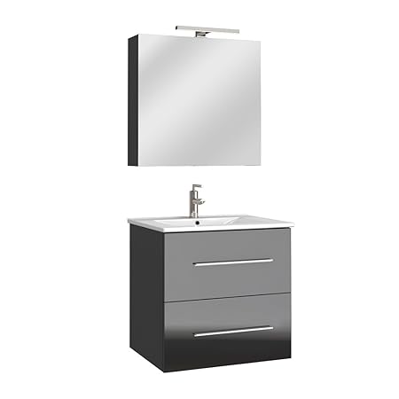 Bathroom Furniture Set High Gloss Bathroom Mirror Sink Cabinet