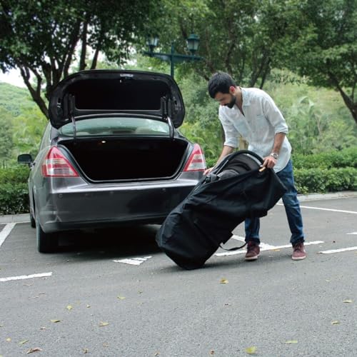 INFANZIA 100L Large Capacity Duffel Bag for Men and Women, Extra Large Travel Bag Water Resistant Foldable with Upgraded Zipper, Strong and Durable, Black