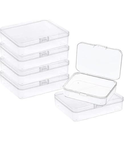 Goiio 6 Piezas Cajas Rectangulares Transparentes De 5.6 X 4.2 X 1.8