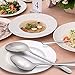 LIANYU Serving Spoon Set of 6, 9.8 Inch Stainless Steel Large Dinner Buffet Catering Banquet Serving Spoons, Mirror Finish, Dishwasher Safe