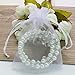 WE Baptism favor 12PC Rosary Wrap Angel Bracelet Recuerdos de Bautizo Christening Gift for Guest Pearl White - Wedding Favors