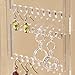 Clear Plastic Foldable Earring and Necklace Organizer Screen | Holds up to 120 Pairs of Earrings, with 8 Necklace Hooks