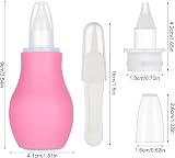 AKlamater 2 Pcs Baby Nasal Aspirator Pink Blue Baby Nose Cleaner view 2