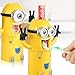 Cute Two Eyes Despicable Me Minions Design Combo Set Toothbrush Holder Automatic Toothpaste Dispenser with Rinse Cup (Yellow)