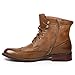 Polar Fox Jonah MPX808567 Mens Casual Wing Tip Perforated High-Top Brogue Boots – Brown, Size 11