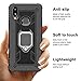 VICEANICS for Galaxy A10S case, Galaxy a10s Case with Tempered Glass Screen Protector, Soft TPU Armor Case Cover Reforced Cornors & Magnetic Finger Ring Holder Kickstand, Black
