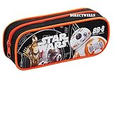Star Wars Robot BB Character Authentic Licensed Single Zipper Pencil Case (Black)
