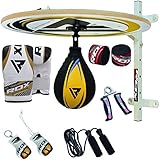 RDX 12 PC Boxing Speed Ball Heavy Platform MMA Cow Hide Leather Punching Bag Stand Workout Training