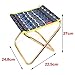 Vidillo Outdoor Folding Chair/Stool, Small Camping Foldable Chair/Stool Heavy Duty(Metal Aluminum) Portable Lightweight,for Fishing,Garden,Travel,Fishing-Black (M-Sun)thumb 3
