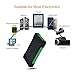 MeliTech Portable Solar Charger Waterproof Mobile Power Bank 20000mAh External Backup Battery Dual USB 5V 1A/2A Output With LED Flashlight and Compass For Phones Tablet Camera iPhone Samsung - Green