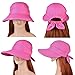 Vbiger Butterfly Knot Sun Wide Brim Visor Floppy Fold Beach Hat (Rosy Red)