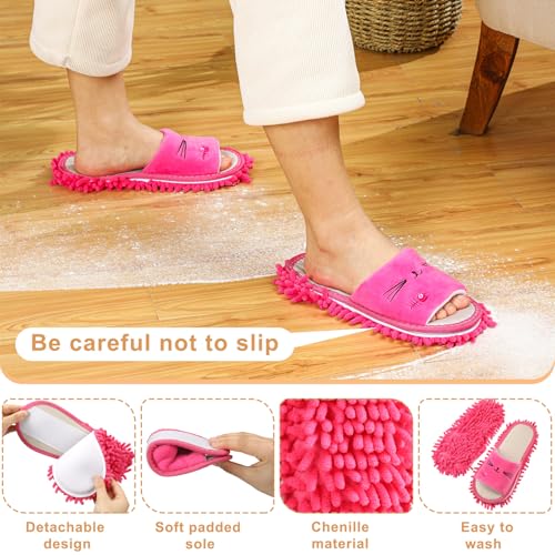 Wesiti 4 Pairs Microfiber Mop Slippers for Floor Cleaning photo 9