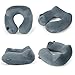 Soft Velvet Inflatable Travel Pillow with 3D Contoured Sleep Mask and Packsack, Neck Pillow for Airplanes by AIRCLE