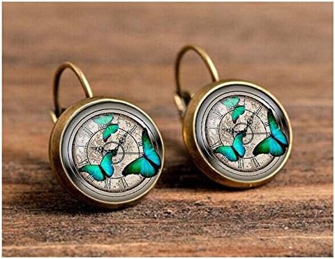 Luck Wang Woman's Unique Temperament Retro Fashion Butterfly Earrings(Gold)