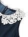 Romwe Women's Casual Lace Applique Cold Shoulder Keyhole Back Ruffle Hem Tee Top Dress