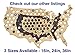 USA Beer Cap Map with Dark Stain - Craft Beer Cap Holder