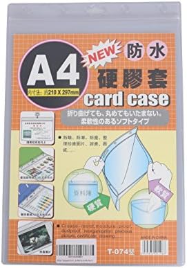 A4 Size Transparent File Holder PVC Waterproof Vertical Type With Zip Lock by Rocclo