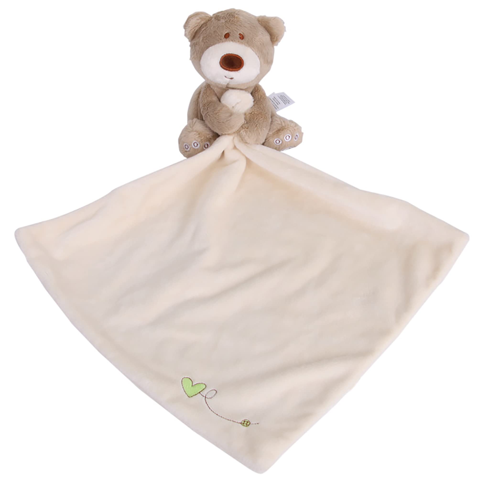 UNMOT Soft Touch Baby Bear Comforter,Bear Security Blanket,Unisex Baby Gifts Comforter,Machine Washable Plush Toy for Boy Girl Gift Blankie (White bear)