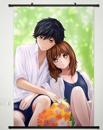 Home Decor Anime Ao Haru Ride Wall Scroll Poster Fabric Painting Mabuchi Kou &amp; Yoshioka Futaba 015 S