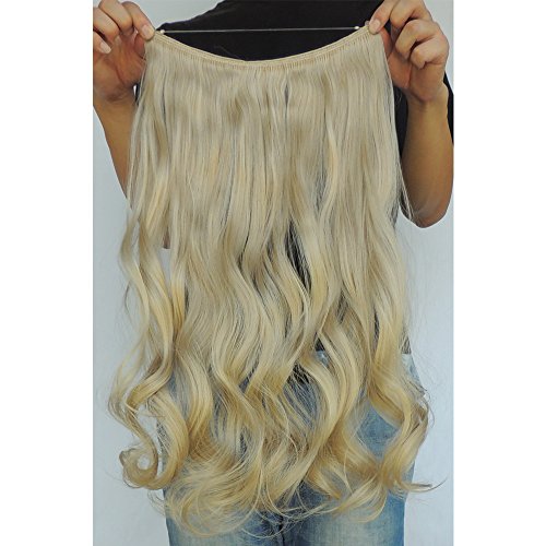 Secret Halo Hair Extensions Flip in Curly Wavy Hair Extension Synthetic Women Hairpieces 20" (Medium Blonde #16/613)