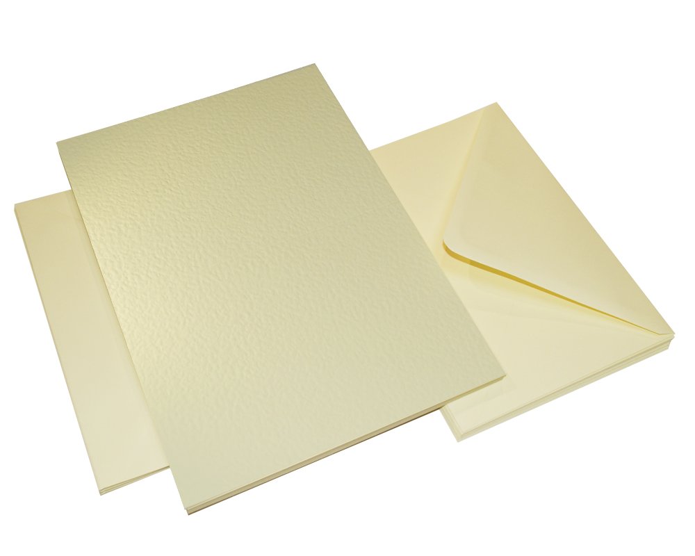 Craft UK 2253 C5 Hammered Card and Envelope pack of 25 - Ivory — image 1
