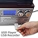 HHHKD 3 Speed Bluetooth Vinyl Record Player Vintage Turntable CD & Cassette Player AM/FM Radio USB Recorder Aux-in RCA Line-Out Remote Controlthumb 4