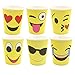 HAZOULEN Set of 60 Emoji Party Paper Cups, 9 Ounce