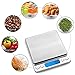 SHINE HAI Digital Kitchen Scale, Stainless Steel High-Precision Pocket Food Scale, 0.1g - 3000g Multifunctional Pro Scale with Back-Lit LCD Display, Tare, PCS Features, Silvery (Batteries Included)