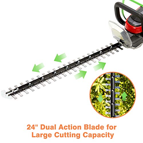 HENX 40V MAX Cordless Hedge Trimmer + Leaf Blower Combo Kit, 2.5AH