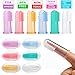 Baby Finger Toothbrush,6 Pack Baby Food Grade Silicone Toothbrush With Case Set for Infant &Toddlers, Toothbrush Teether and Oral Massager ,Lideemo.