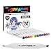 12 Color Super Markers Primary Manga Tones Dual Tip Set - Double-Ended Permanent Art Markers with Fine Bullet and Chisel Point Tips - Ergonomic Tri-Oval Barrels - Illustration, Sketch Comics, Anime