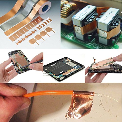 Wolfride Pack of 3 Double-sided Conductive EMI Shielding Copper Foil Tape for Stained Glass, Soldering, Electrical Repairs, Slug Repellent, Paper Circuits, Grounding ( 27.5 Yard/Each ) - Thumbnail 3