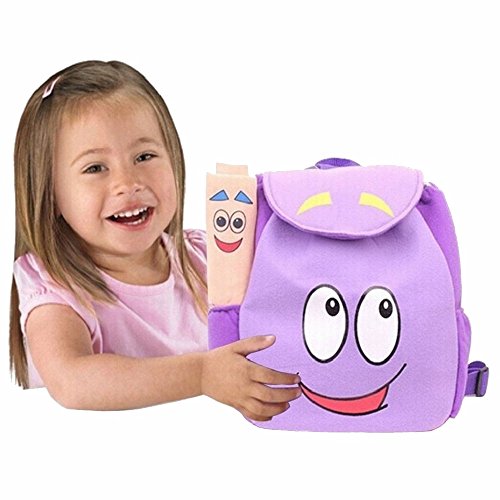 WEN FEIYU Dora Explorer Backpack Rescue Bag with Map,Pre-Kindergarten Dora Backpack Purple - //medicalbooks.filipinodoctors.org