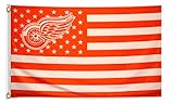 Detroit Red Wings Stars and Stripes Flying Flag (3ftx5ft)