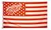 Detroit Red Wings Stars and Stripes Flying Flag (3ftx5ft)