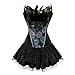 frawirshau Corset Dress Bustier Lingerie Corset Top and Steampunk Skirt Burlesque Costumes for Women Halloween Costume