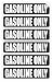 GASOLINE ONLY Automotive Fuel Decals | Gas Can Stickers | Truck Labels | Black Vinyl Markers (6-pack) primary