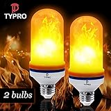 Upgraded 2 Pack LED Flame Effect Light Bulb - Decorative Lights For Indoor/Outdoor/Bar/Hotel Setting - Create The Vintage Atmosphere You've Been Looking For With The Flickering Fire Bulb